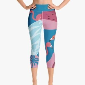 Loony Legs Shop Flamingo Running Leggings in Size M